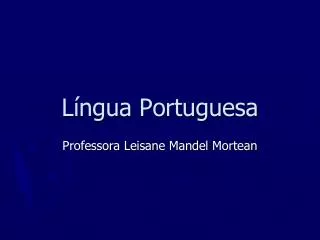 l ngua portuguesa