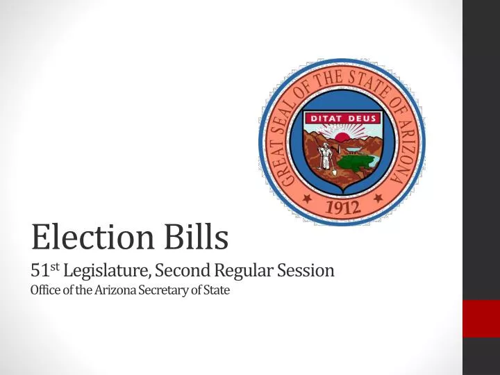 election bills 51 st legislature second regular session office of the arizona secretary of state