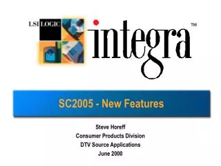 SC2005 - New Features