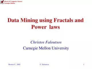data mining using fractals and power laws
