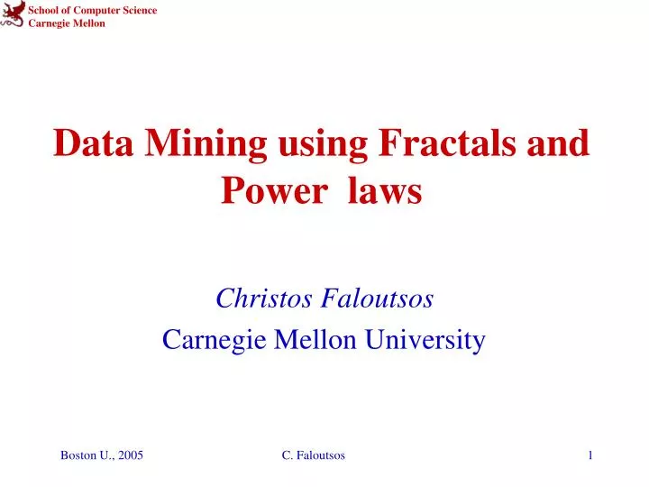 data mining using fractals and power laws