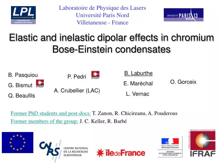 elastic and inelastic dipolar effects in chromium bose einstein condensates