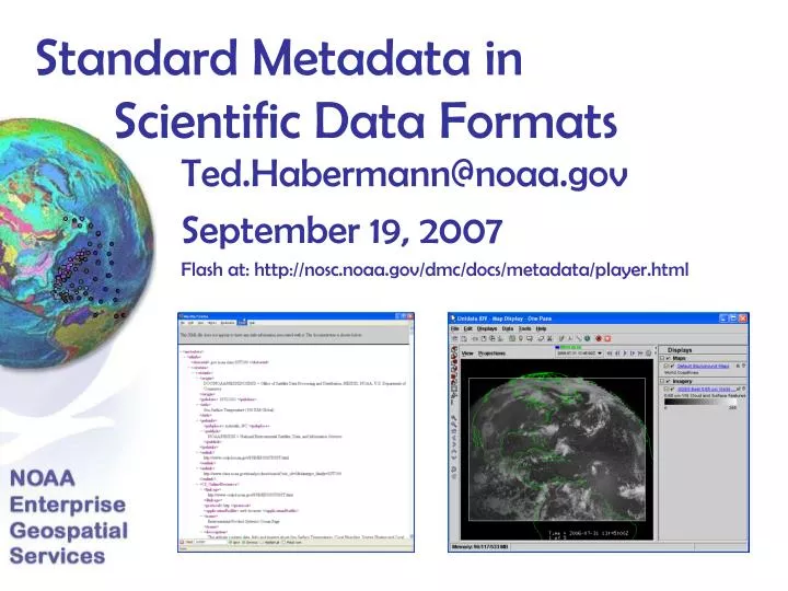 standard metadata in scientific data formats
