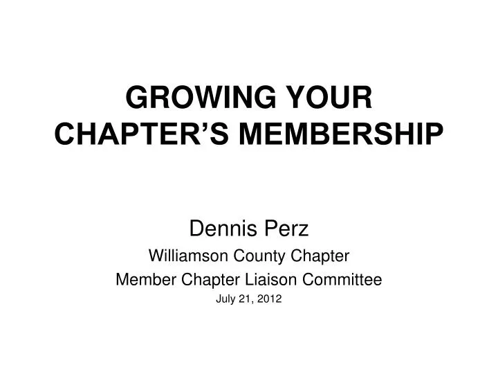 growing your chapter s membership