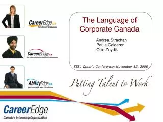TESL Ontario Conference: November 13, 2008