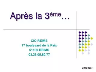 apr s la 3 me