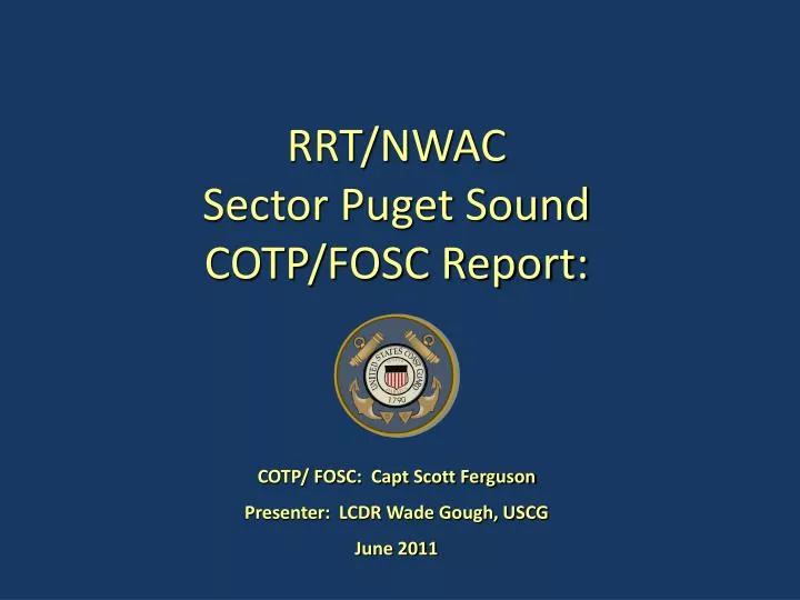 rrt nwac sector puget sound cotp fosc report