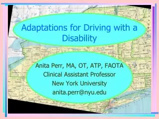 Adaptations for Driving with a Disability