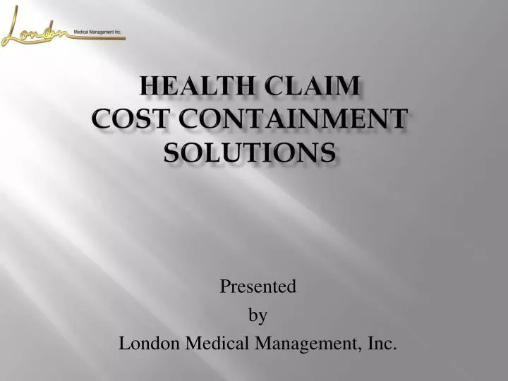 health claim cost containment solutions