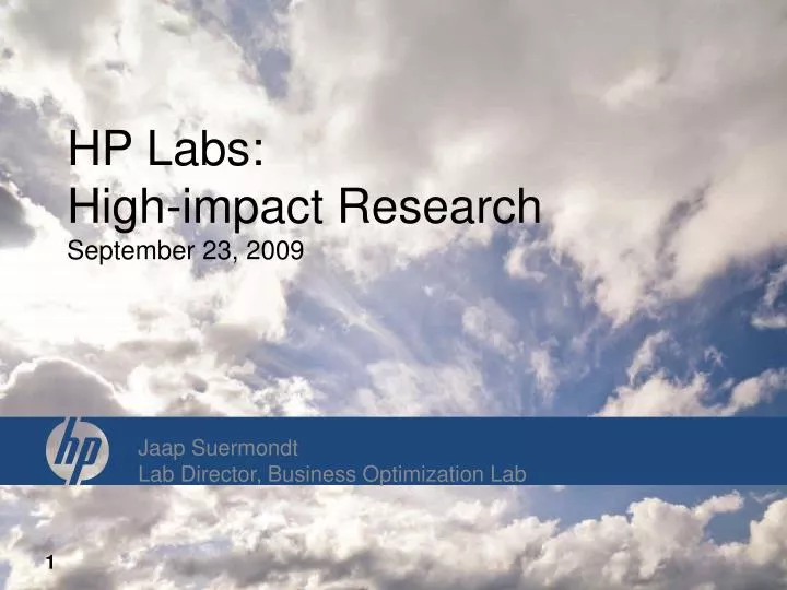 hp labs high impact research september 23 2009