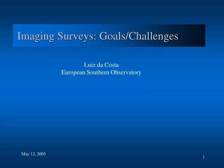 imaging surveys goals challenges
