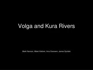 Volga and Kura Rivers