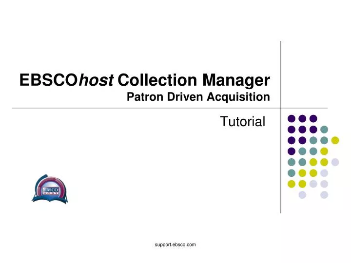 ebsco host collection manager patron driven acquisition