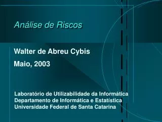 an lise de riscos