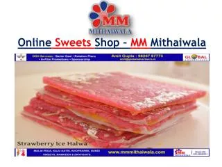 Online Sweets Shop – MM Mithaiwala