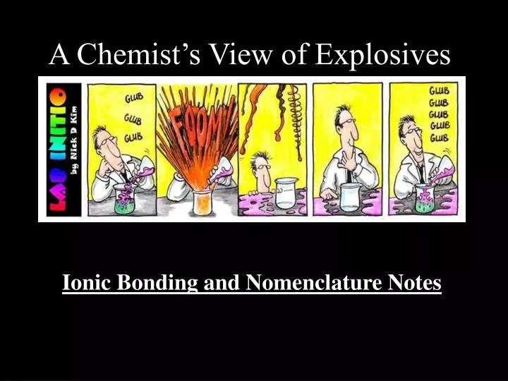 a chemist s view of explosives