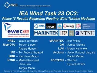 IEA Wind Task 23 OC3: Phase IV Results Regarding Floating Wind Turbine Modeling