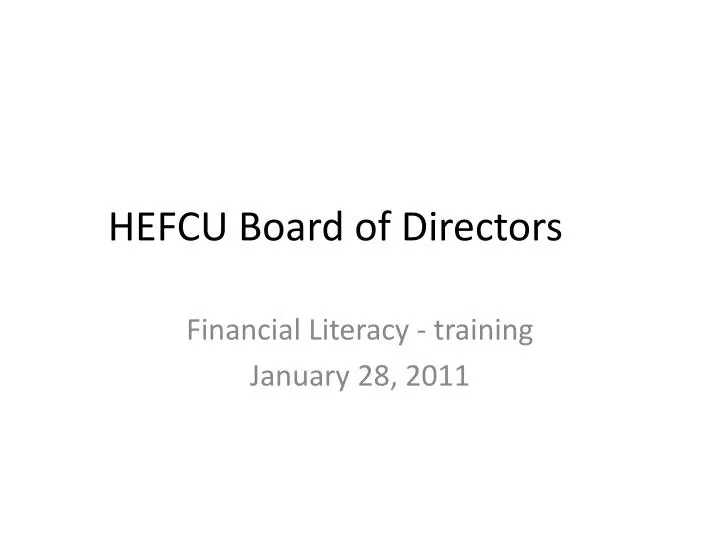 hefcu board of directors