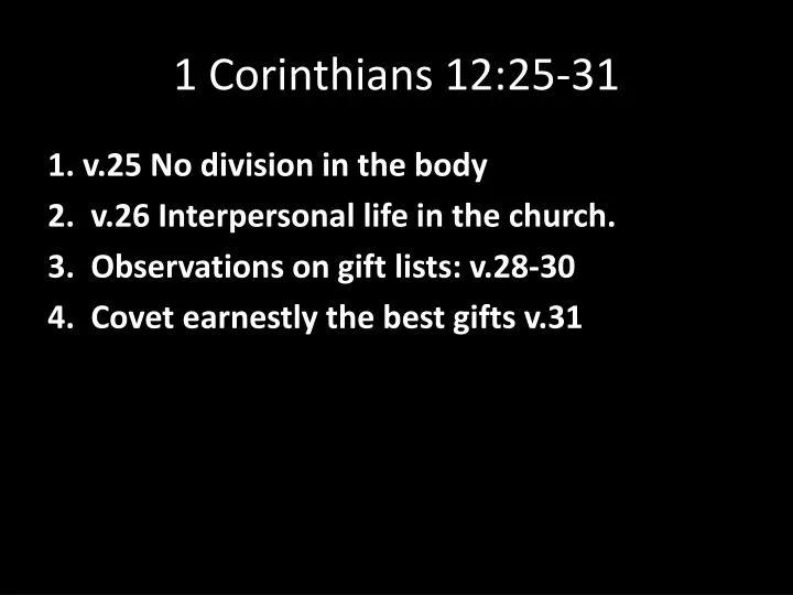 1 corinthians 12 25 31