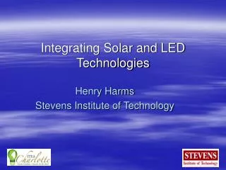 Integrating Solar and LED Technologies