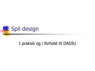spil design