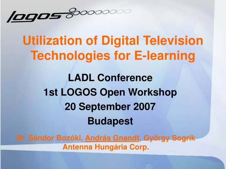 utilization of digital television technologies for e learning