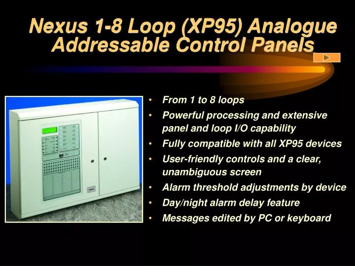 nexus 1 8 loop xp95 analogue addressable control panels