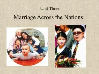 Marriage Across the Nations