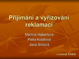 p ij m n a vy izov n reklamac