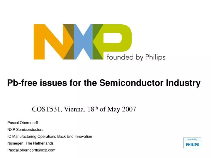 pb free issues for the semiconductor industry