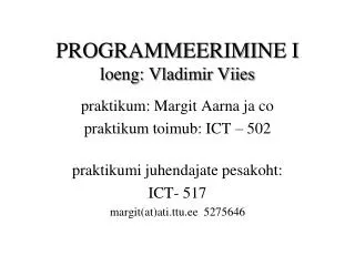 programmeerimine i loeng vladimir viies