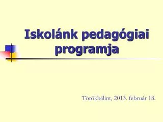 iskol nk pedag giai programja