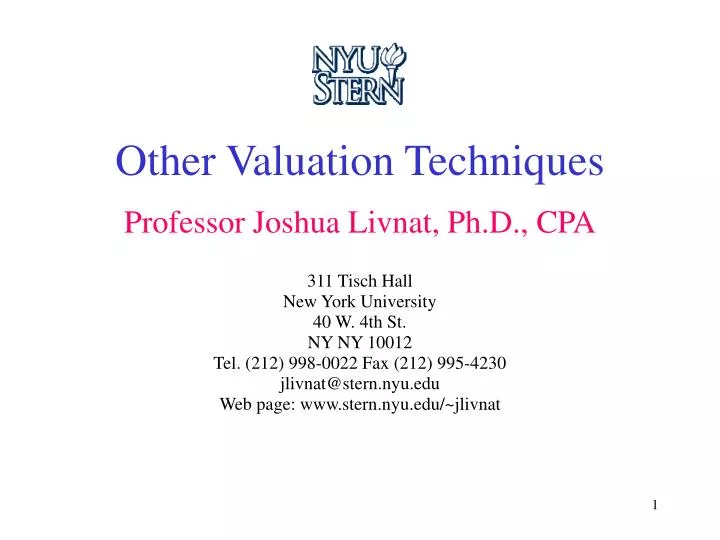 other valuation techniques