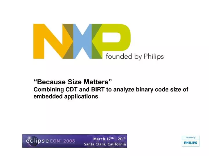 because size matters combining cdt and birt to analyze binary code size of embedded applications