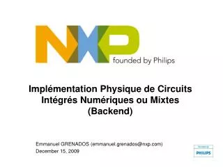 impl mentation physique de circuits int gr s num riques ou mixtes backend