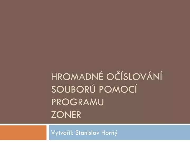 hromadn o slov n soubor pomoc programu zoner