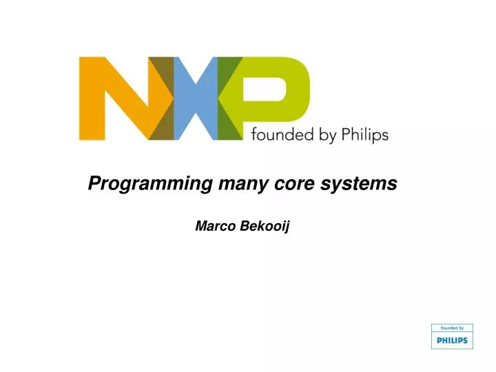 programming many core systems marco bekooij
