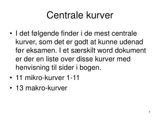 centrale kurver