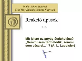 reakci tipusok 2 3 ra