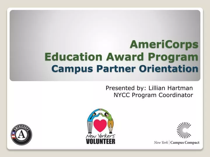 americorps education award program campus partner orientation