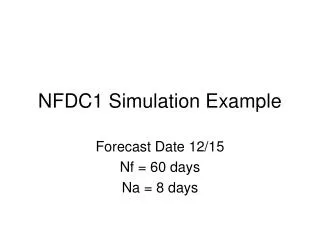 NFDC1 Simulation Example