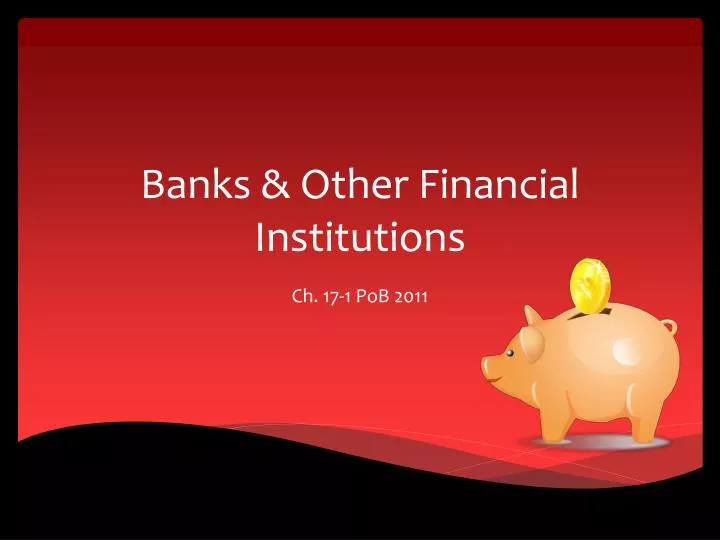 banks other financial institutions