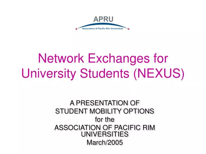 network exchanges for university students nexus