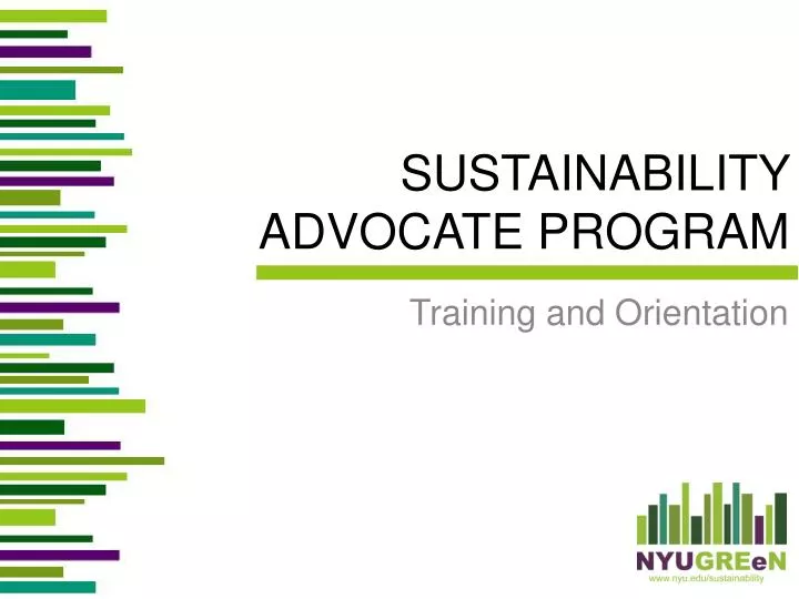 sustainability advocate program