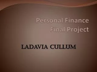 Personal Finance Final Project