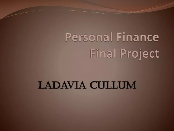 personal finance final project
