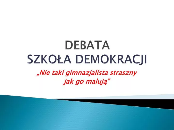 debata szko a demokracji