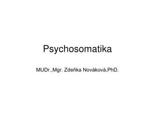 psychosomatika