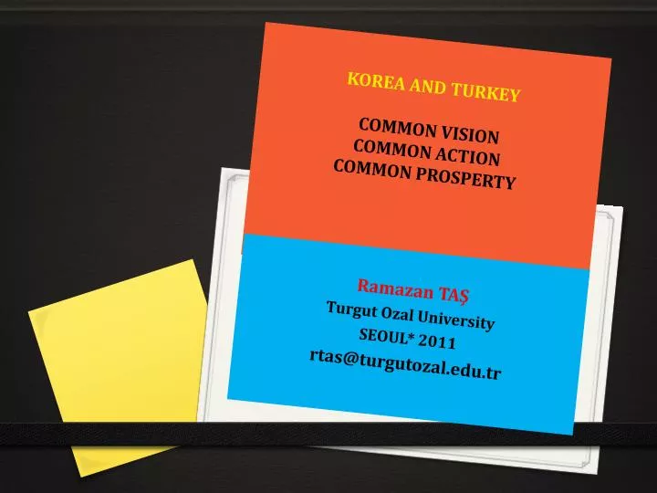 korea and turkey common vision common action common prosperty