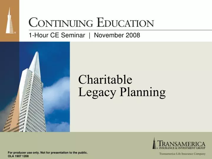 charitable legacy planning